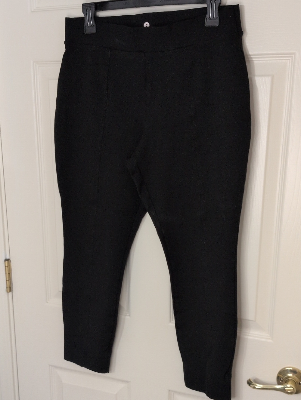 Time and Tru Black Ponte Knit Ankle Pants, Size XL